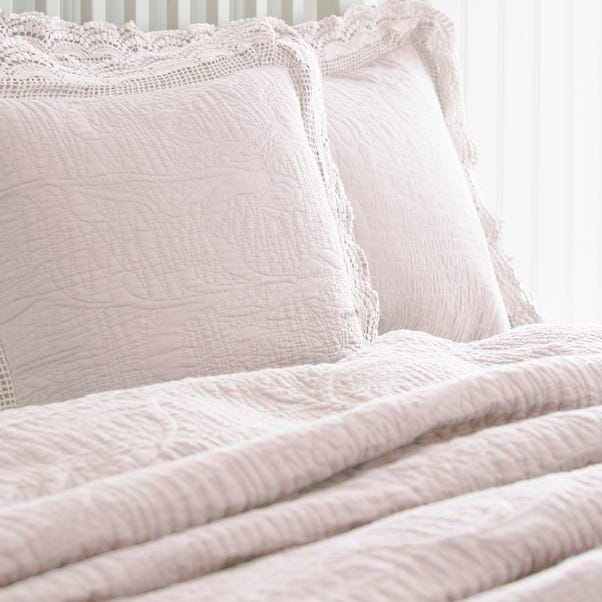 Lace Edge Blush Pillow Sham Blush (Pink)