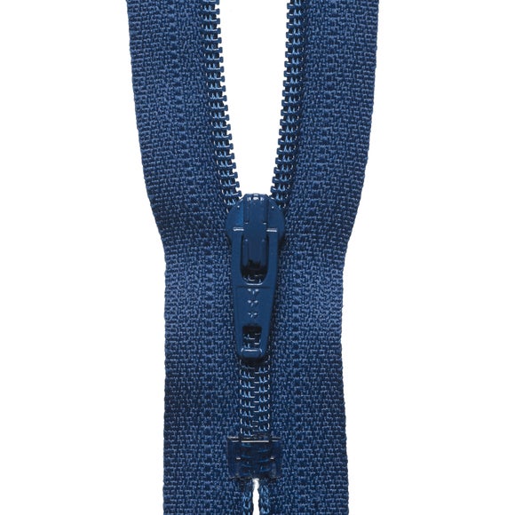 Denim Blue Nylon Dress and Skirt Zip