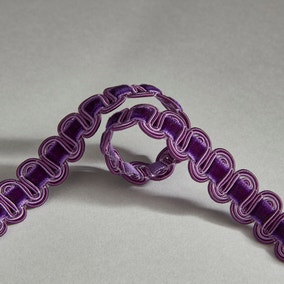 Purple Velvet Wave Braid Trim