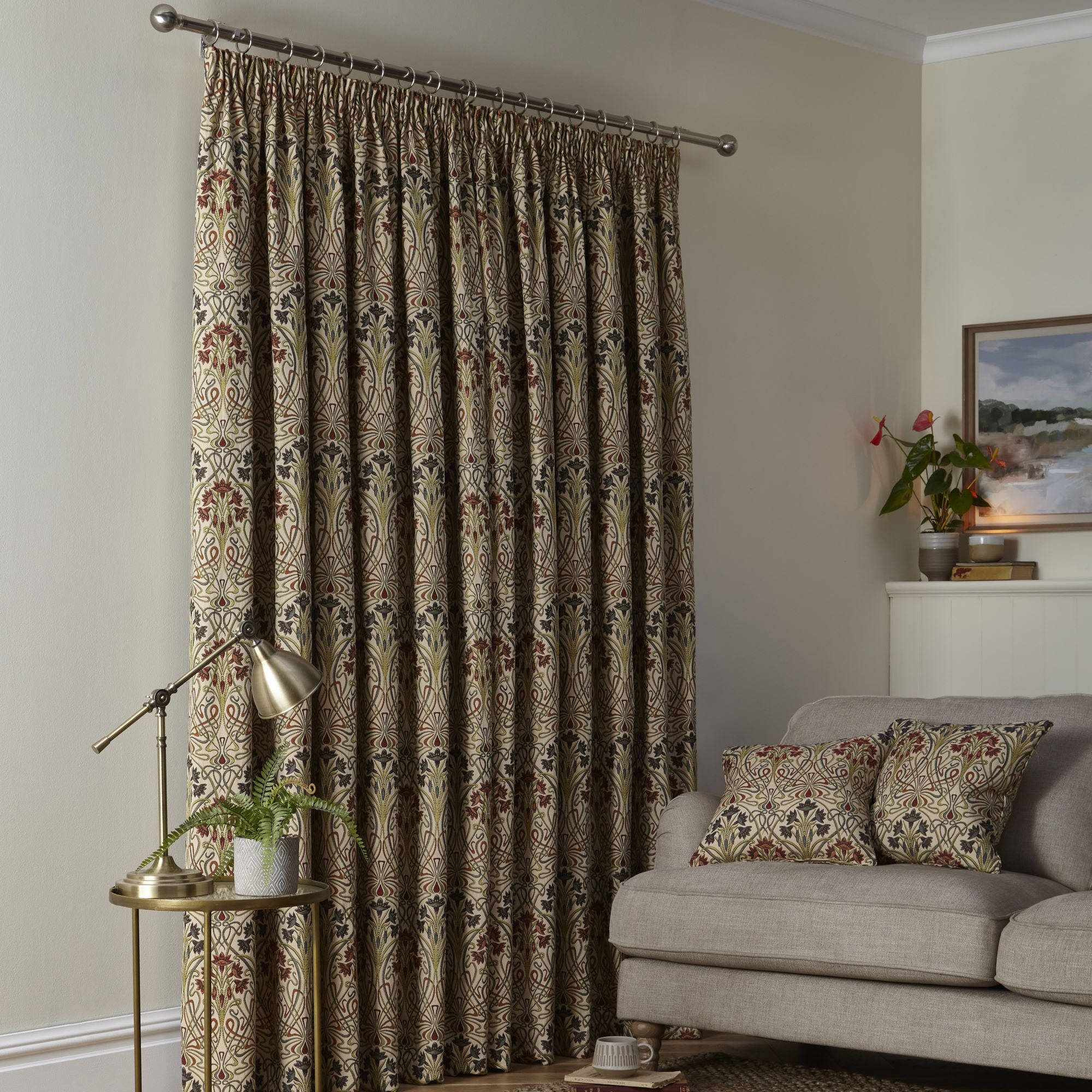 Lucetta Pencil Pleat Curtains | Dunelm