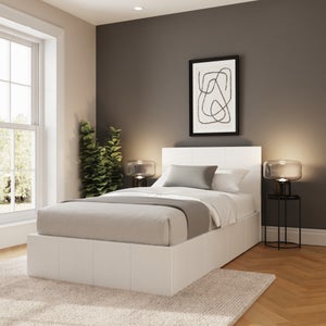 Side Lift Ottoman Bed- Faux Leather