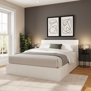 Side Lift Ottoman Bed- Faux Leather