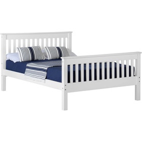 Monaco White High Foot End Bed Frame