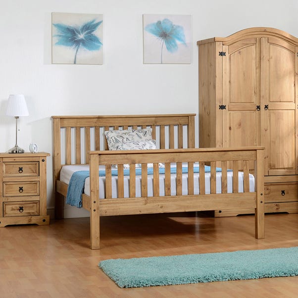 Monaco Pine High Foot End Bed Frame Pine undefined