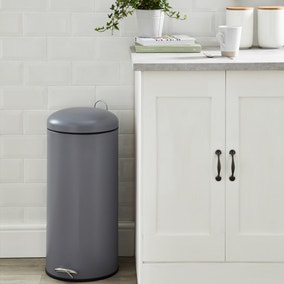 Dunelm 30L Grey Pedal Bin