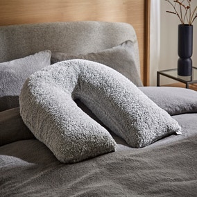Mum - Teddy Bear Grey V-Shaped Cushion