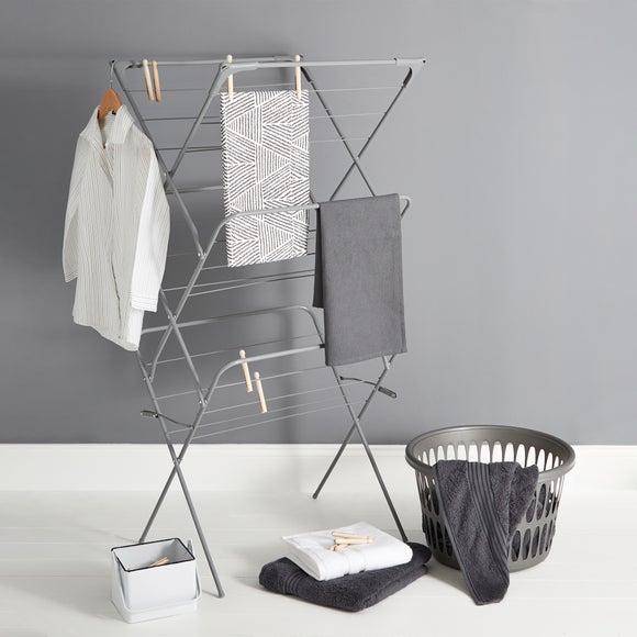 Grey 3 Tier Wide Airer Dunelm