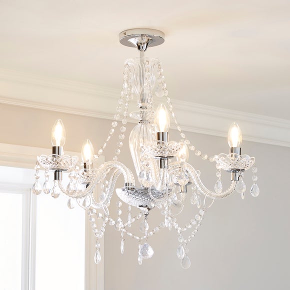 Bryony 5 Light Chandelier Clear Bryony 5 Light Chandelier Clear