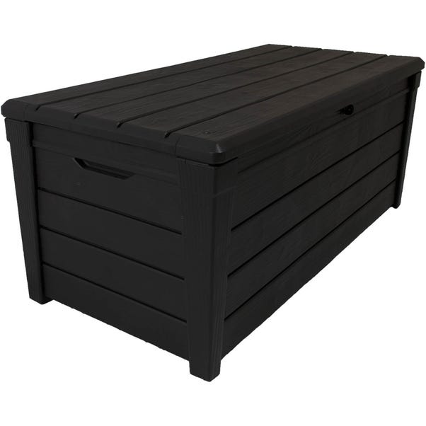 Saxon Deck Outdoor Storage Box Black