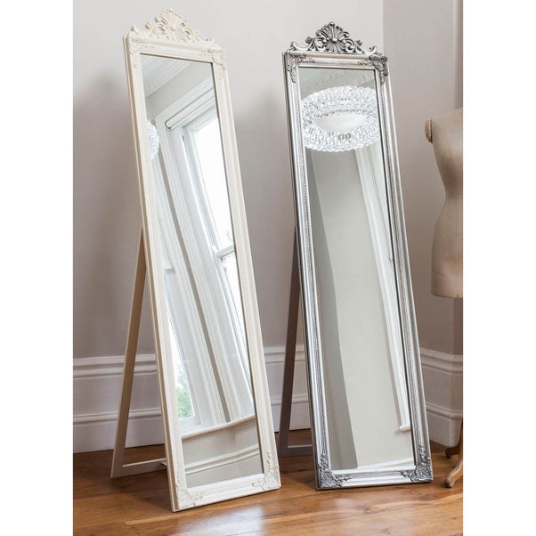Lambeth Silver 179x46cm Cheval Mirror Dunelm Lambeth Silver 179x46cm Cheval Mirror, Full Length Ornate Mirror Dunelm