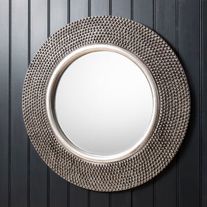 Cedar & Sage Danbury Beaded Round Wall Mirror