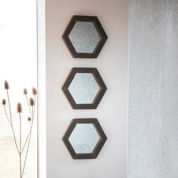Garfield Grey 31x36cm Set Of 3 Wall Mirrors Dunelm - Gray Wall Mirror Set Garfield Grey 31x36cm Set Of 3 Wall Mirrors Dunelm - Gray Wall Mirror Set