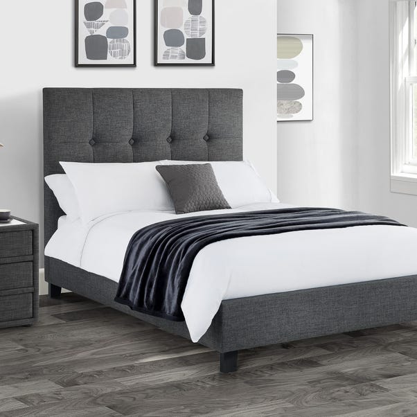 Sorrento Slate Grey Upholstered Bed Frame  undefined