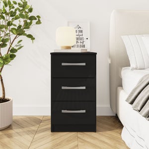 Lynx 3 Drawer Bedside Table
