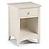 Cameo Stone White Bedside Table White