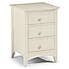 Cameo Stone White 3 Drawer Bedside Table White