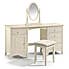 Cameo 5 Drawer Dressing Table, Stone White & Pine White