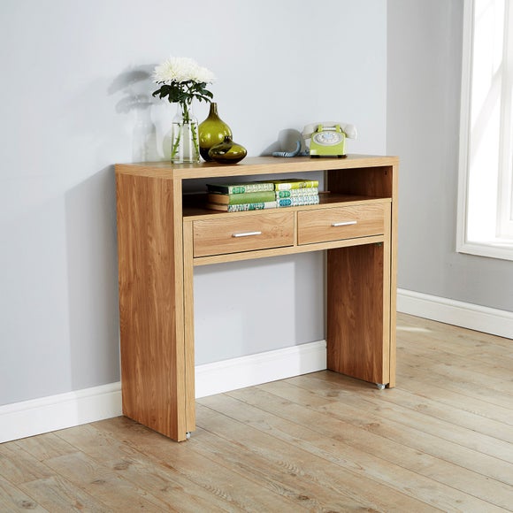 console desk oak