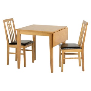 Vienna 2 Seater Square Flip Top Dining Table With 2 Chairs