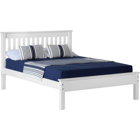 Monaco white shop bed frame