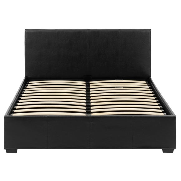 Waverley Faux Leather Ottoman Bedstead Grey Dunelm