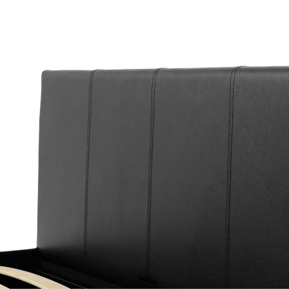 Waverley Faux Leather Ottoman Bedstead Grey Dunelm