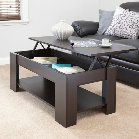 Coffee table lift top deals with storage