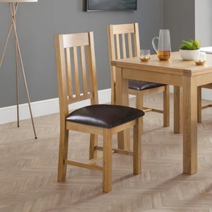 Astoria Set Of 2 Dining Chairs- Faux Leather