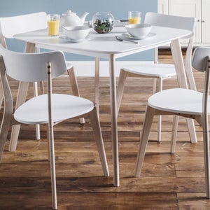 Casa 4 Seater Square Dining Table- White