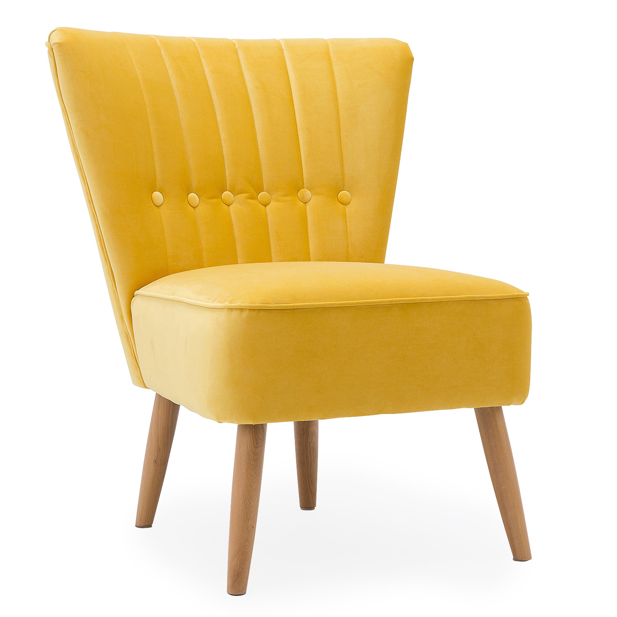 Isla Velvet Cocktail Chair - Citrus | Dunelm