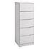 Legato Light Grey Gloss 5 Tall Chest of Drawers