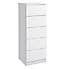 Legato White Gloss 5 Tall Chest of Drawers