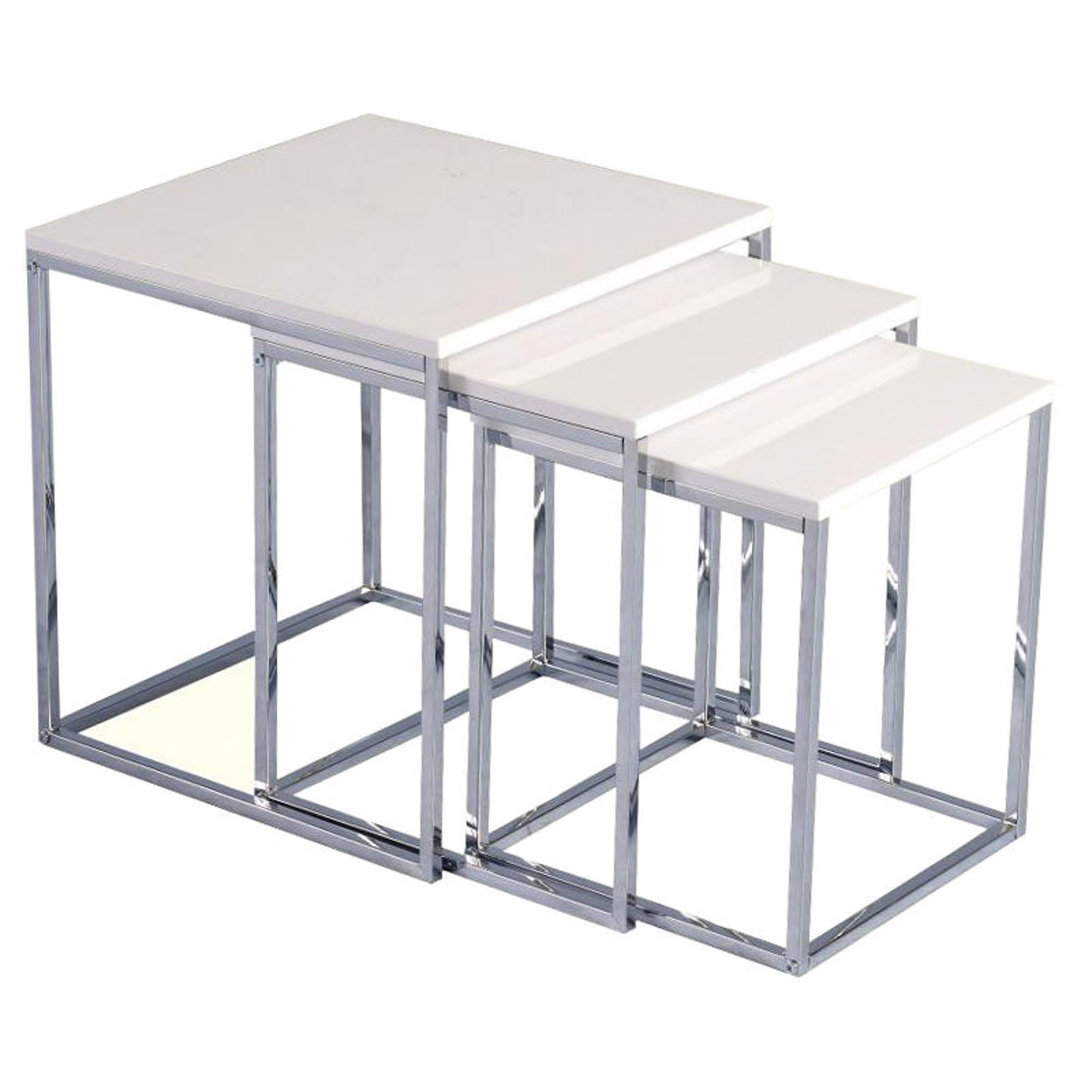 Charisma Nest of Tables, White Gloss