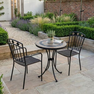 Virginia 60cm Bistro Table Set With 2 Mayfield Chairs