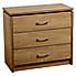 Charles 3 Drawer Chest Antique Pine (Brown)