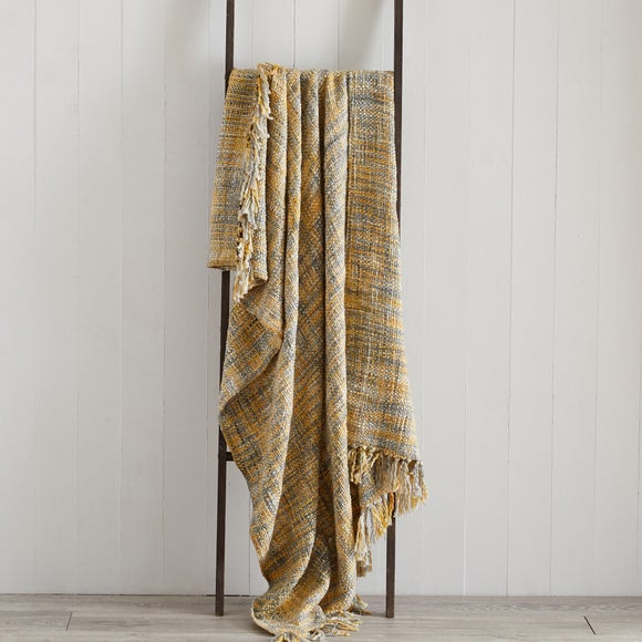 Yellow best sale throw dunelm