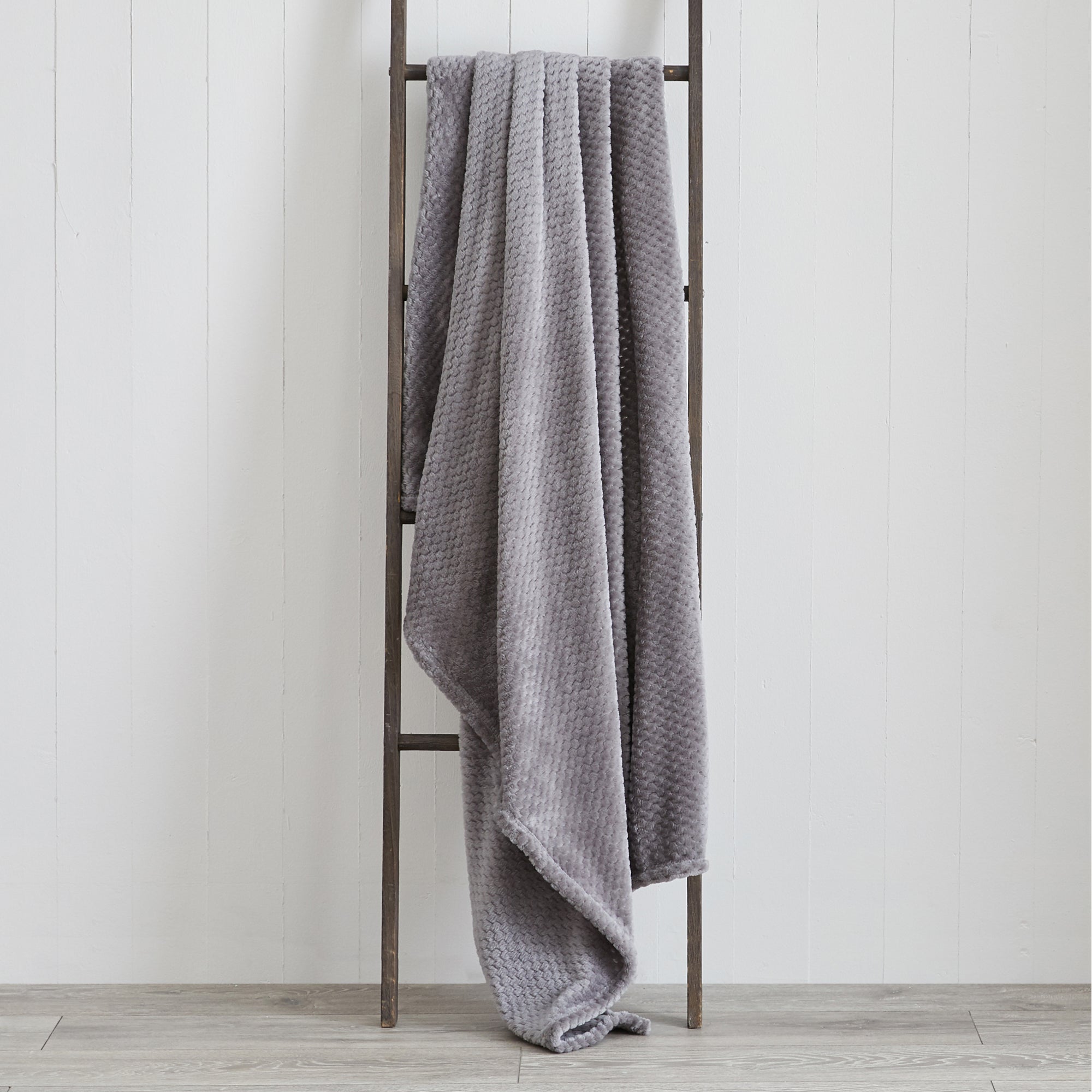 Evan 200cm X 200cm Throw Stone Grey