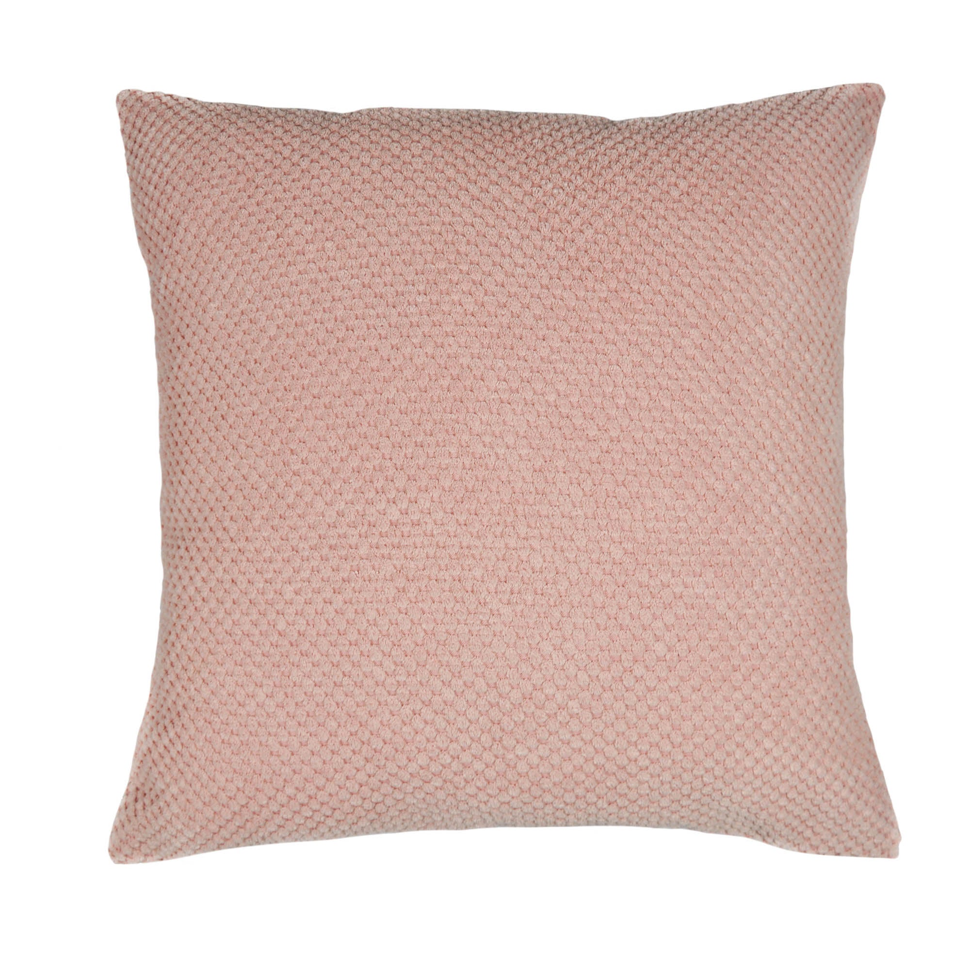 Chenille Spot Cushion Blush Pink