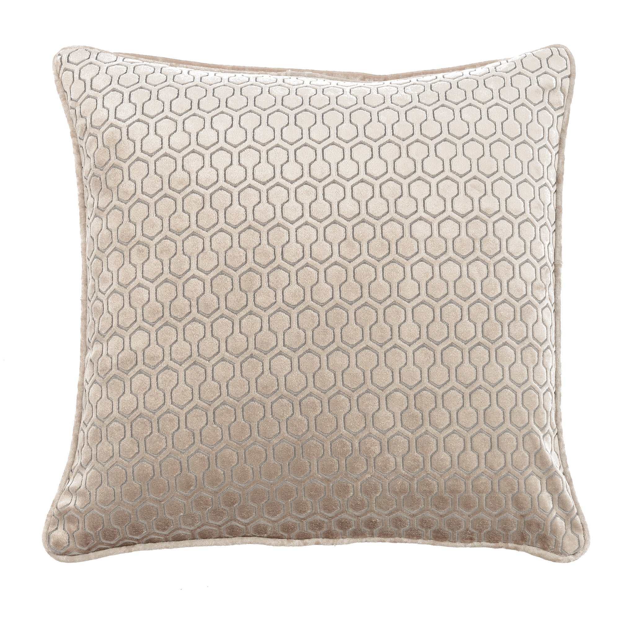 Geo Hexagon Gold Cushion | Dunelm