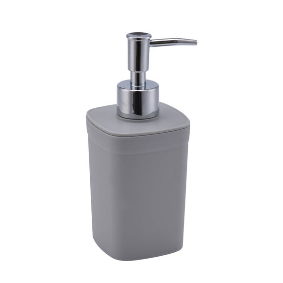 grey soap dispenser