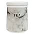 Marble Effect Tea Canister Black and white