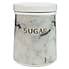 Marble Effect Sugar Canister Black and white