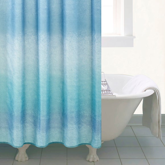 Teal blue deals shower curtain