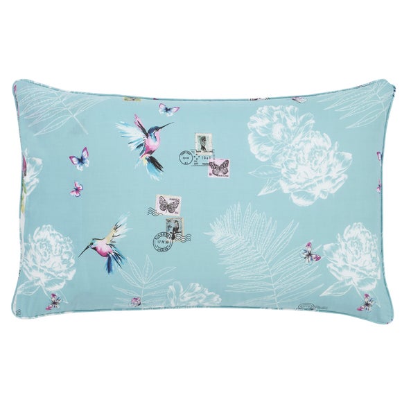 Heavenly Hummingbird Reversible Duck Egg Duvet Cover and Pillowcase Set