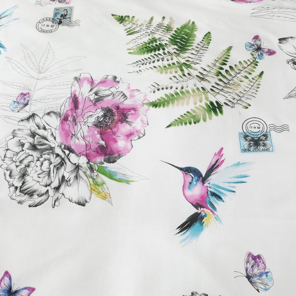 Heavenly Hummingbird Reversible Duck Egg Duvet Cover and Pillowcase Set