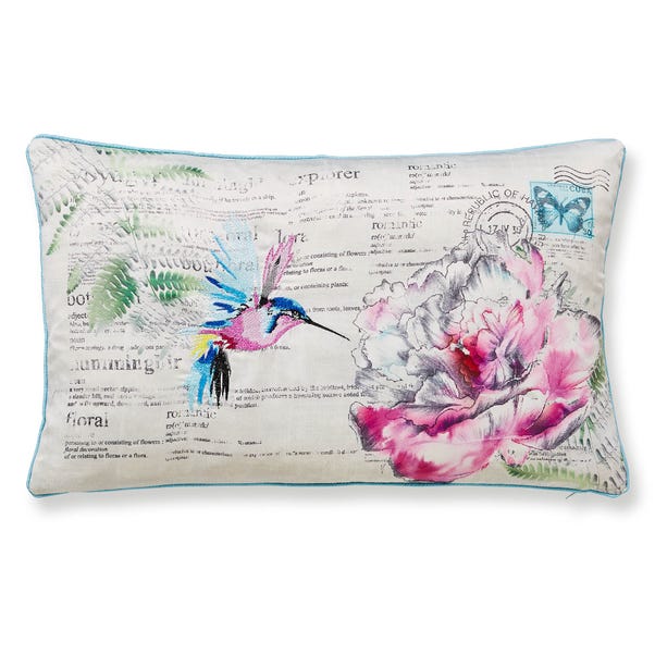 Heavenly Hummingbird Cushion MultiColoured