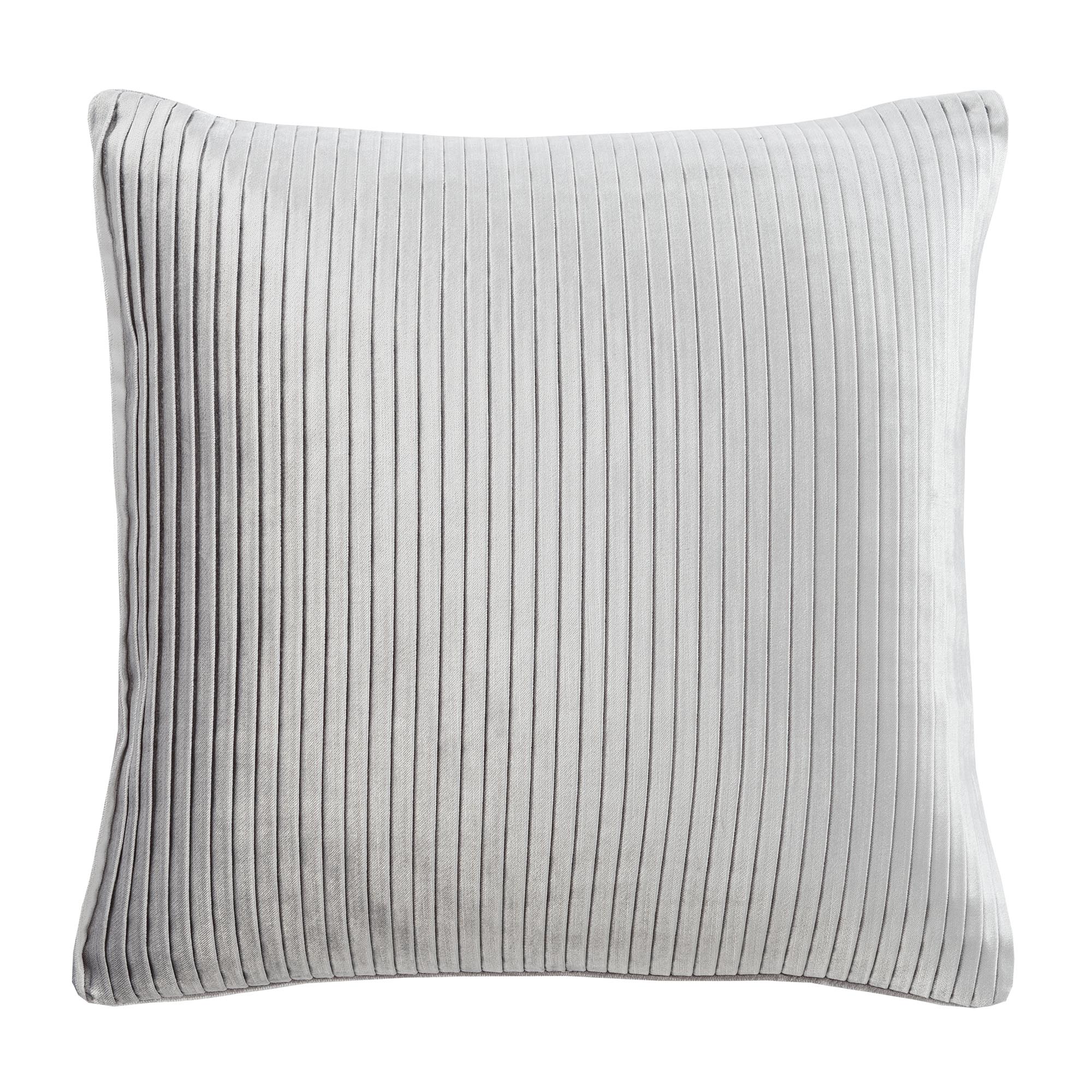 5A Fifth Avenue Grey Velvet Pleat Cushion | Dunelm