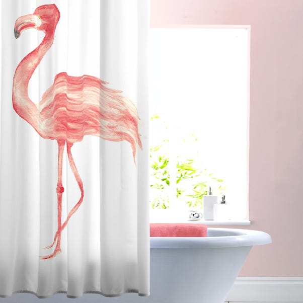 Flamingo Shower Curtain Dunelm Flamingo Shower Curtain Dunelm, Shower Curtain Pink