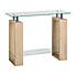 Milan Glass Console Table Natural