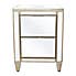 Fitzgerald Mirrored Bedside Table Silver